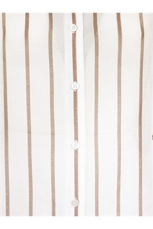 Camicia in cotone e seta a righe bianche e beige SEMI COUTURE | Y6SK58RG105